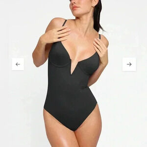 NWT POPILUSH Shapewear Swimsuit Deep V-Neck One-Piece Low-Back